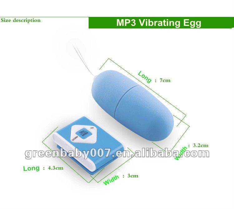 EL009 Wireless Remote Control Vibrating Egg, MP3 Anal Egg Vibrator