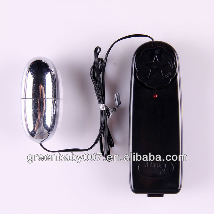 EW002E/black women's sex egg,remote control wired silver bullet vibrator