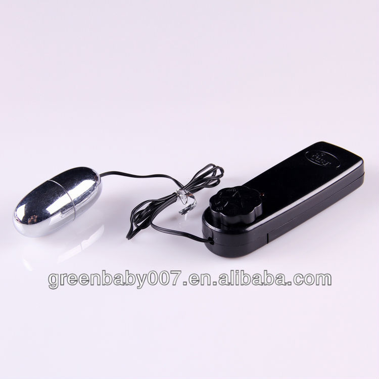 EW002E/black women's sex egg,remote control wired silver bullet vibrator