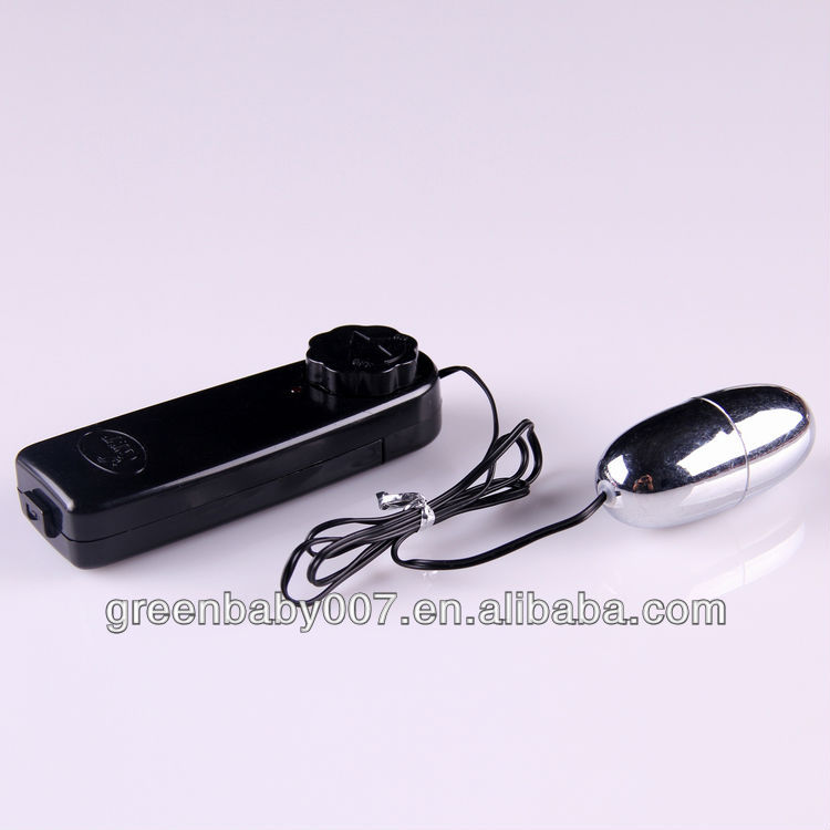 EW002E/black women's sex egg,remote control wired silver bullet vibrator